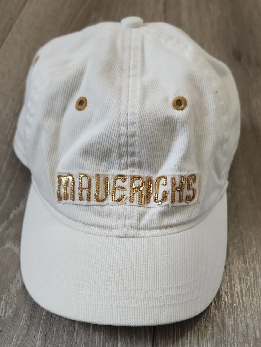 adidas x NBA Dallas Mavericks White Corduroy Sequin Hat Cap 100% Cotton